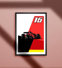 Lade das Bild in den Galerie-Viewer, Charles Leclerc 2022 Ferrari F1 Print - Fueled.art
