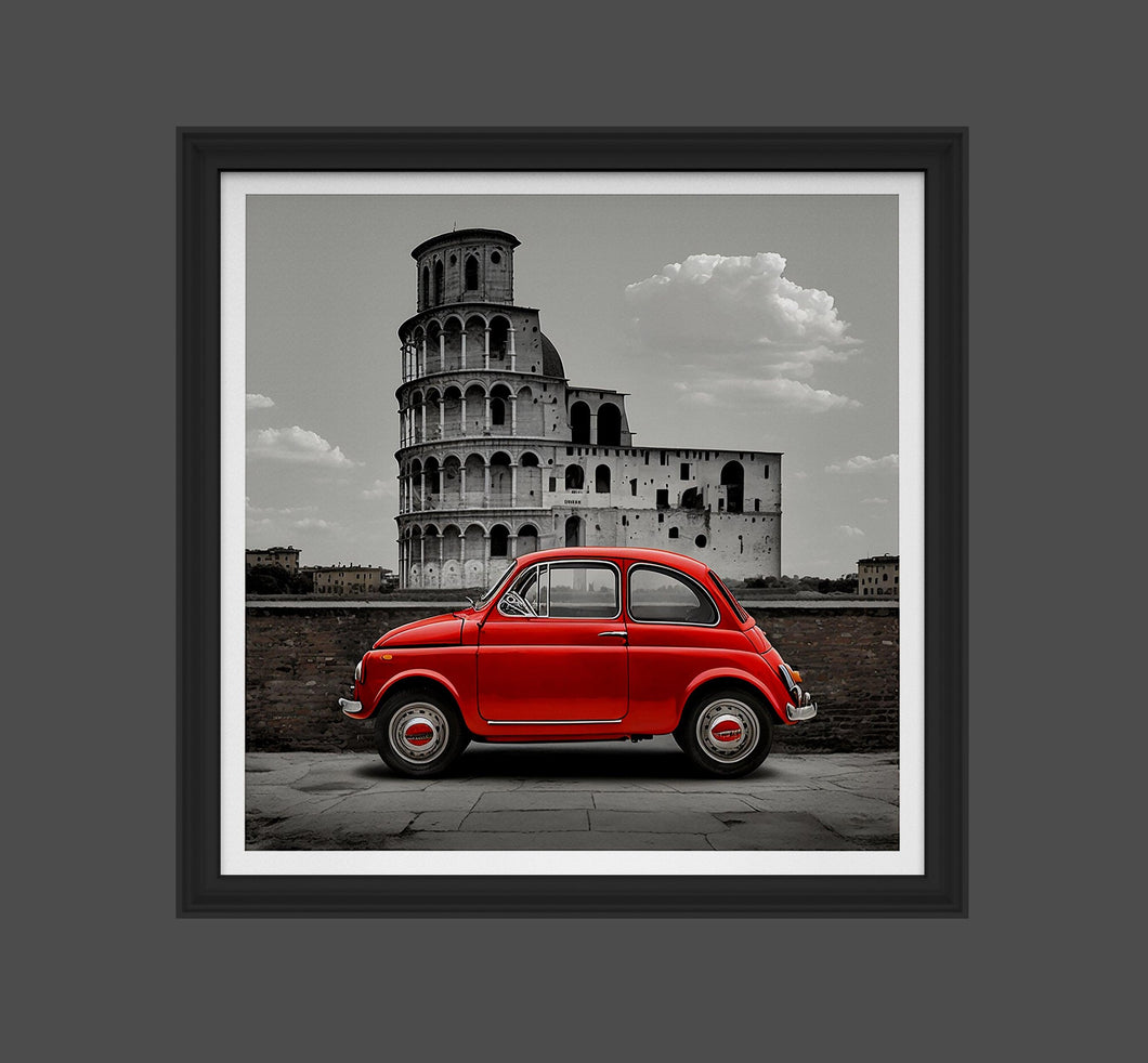 Classic Fiat 500 print - Fueled.art