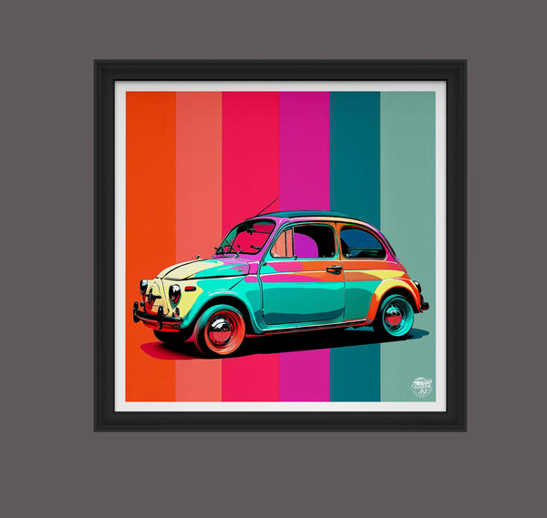 Classic Fiat 500 Print - Various Sizes. Fiat 500 wall art, –