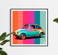 Load image into Gallery viewer, Classic Fiat 500 print - Fueled.art
