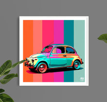 Load image into Gallery viewer, Classic Fiat 500 print - Fueled.art
