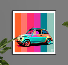 Load image into Gallery viewer, Classic Fiat 500 print - Fueled.art

