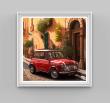 画像をギャラリービューアに読み込む, Classic Mini Cooper Rome print - Fueled.art
