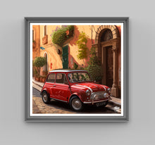 画像をギャラリービューアに読み込む, Classic Mini Cooper Rome print - Fueled.art
