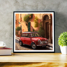 Load image into Gallery viewer, Classic Mini Cooper Rome print - Fueled.art
