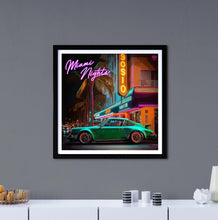 Load image into Gallery viewer, Classic Porsche 911 Miami Nights print - Fueled.art
