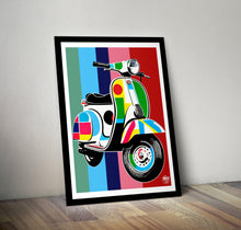 Load image into Gallery viewer, Classic Vespa Scooter Print - Fueled.art
