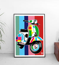 Load image into Gallery viewer, Classic Vespa Scooter Print - Fueled.art
