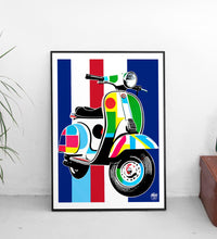 Load image into Gallery viewer, Classic Vespa Scooter Print - Fueled.art
