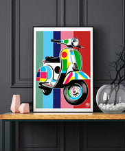 Load image into Gallery viewer, Classic Vespa Scooter Print - Fueled.art
