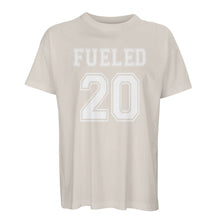 Charger l&#39;image dans la visionneuse de la galerie,Fueled 20 Varsity Retro - Men&#39;s Oversized Off White T-shirt - Fueled.art
