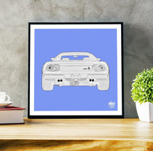 画像をギャラリービューアに読み込む, Ferrari 288 GTO Print - Blue - Fueled.art
