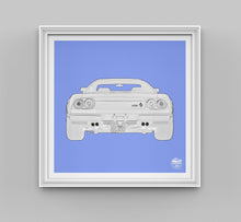 Cargar imagen en el visor de la galería, Ferrari 288 GTO Print - Blue - Fueled.art
