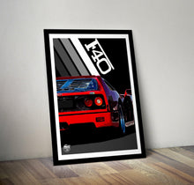 画像をギャラリービューアに読み込む, Ferrari F40 Print - Fueled.art
