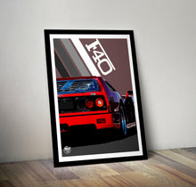 Carica l&#39;immagine nel visualizzatore di Gallery, Ferrari F40 Print - Fueled.art
