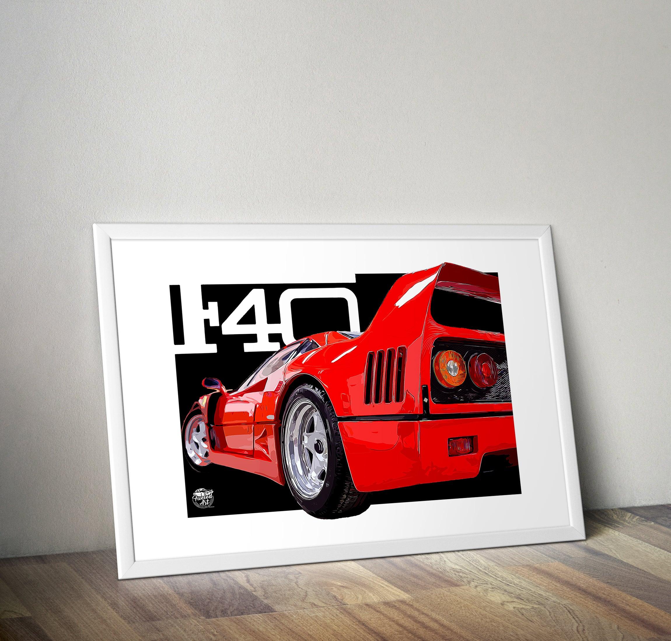 Ferrari F40 Print - Fueled.art