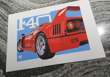 Cargar imagen en el visor de la galería, Ferrari F40 Print - Fueled.art
