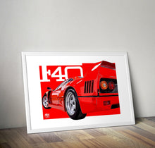Load image into Gallery viewer, Ferrari F40 Print - Fueled.art
