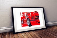 Load image into Gallery viewer, Ferrari F40 Print - Fueled.art
