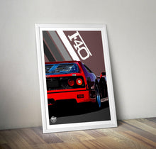 Carica l&#39;immagine nel visualizzatore di Gallery, Ferrari F40 Print - Fueled.art
