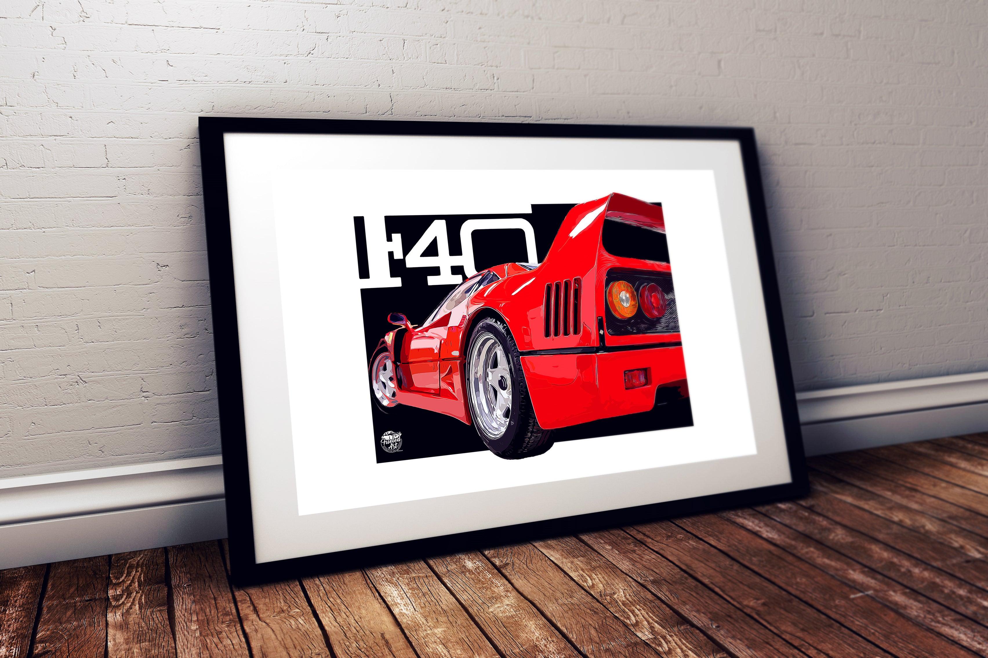 Ferrari F40 Print - Fueled.art