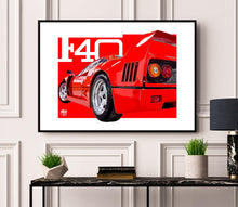 Carica l&#39;immagine nel visualizzatore di Gallery, Ferrari F40 Print - Fueled.art
