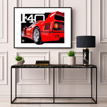 Cargar imagen en el visor de la galería, Ferrari F40 Print - Fueled.art
