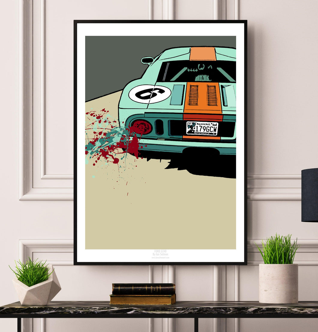 Ford GT40 Le Mans Print - Fueled.art