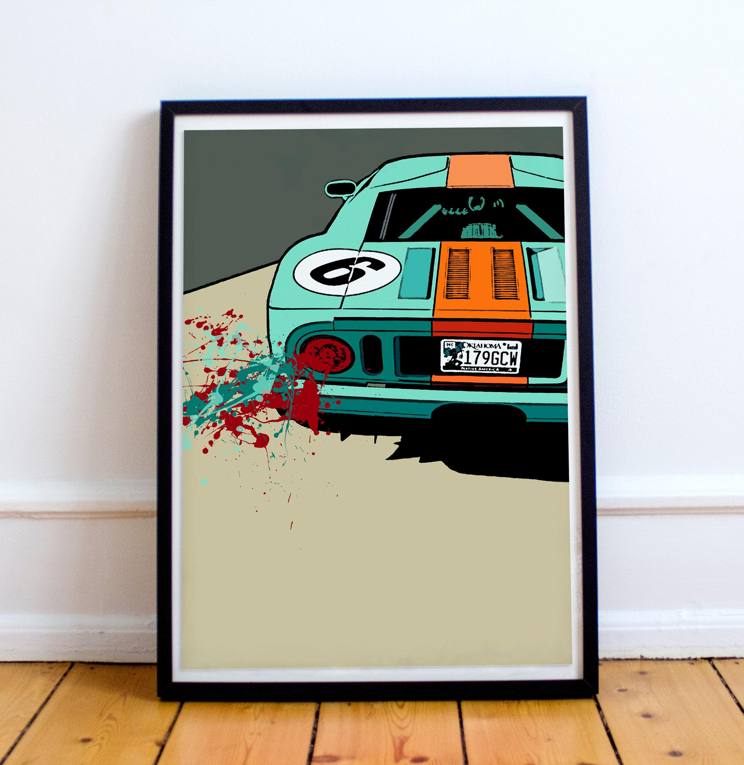 Ford GT40 Le Mans Print - Fueled.art