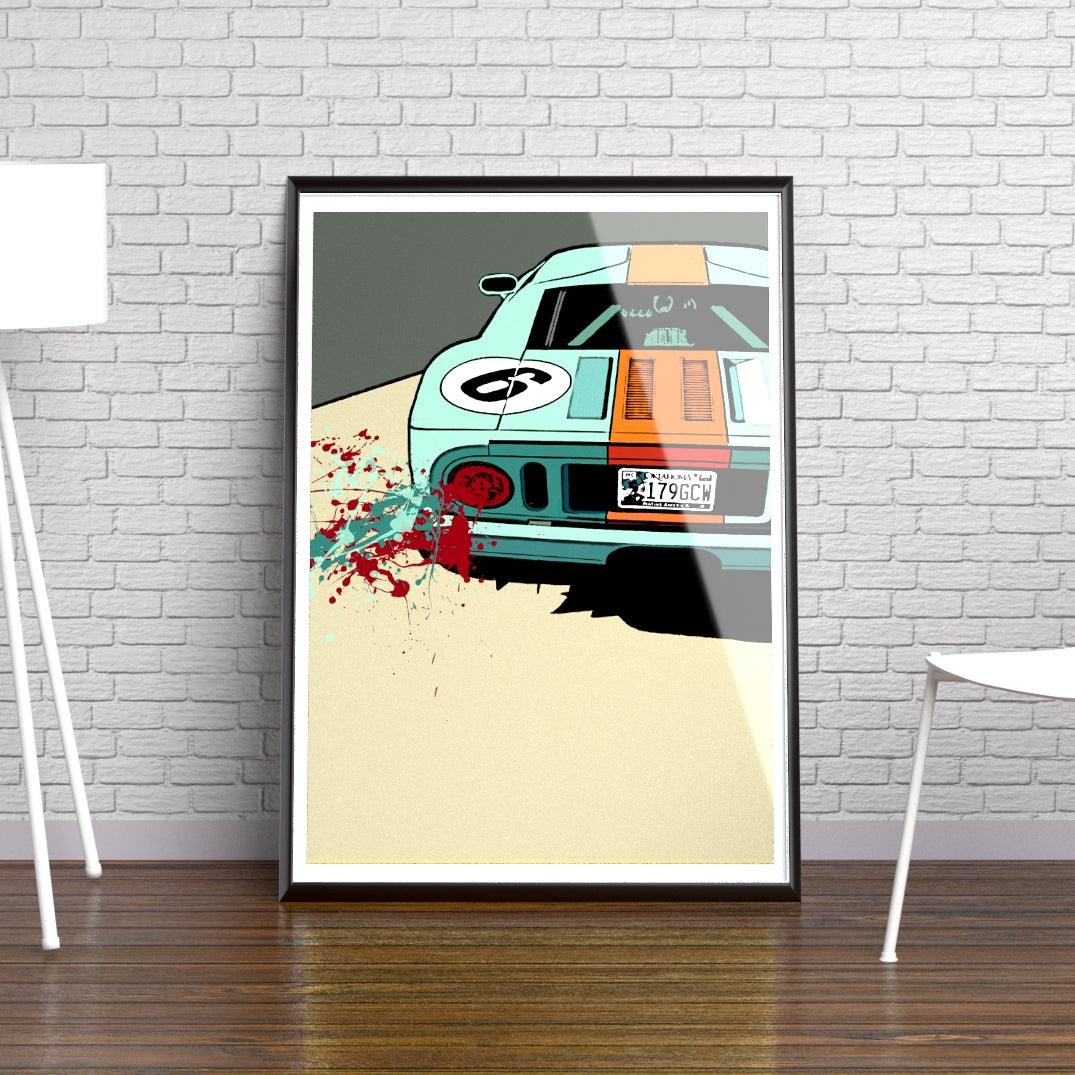 Ford GT40 Le Mans Print - Fueled.art