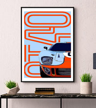 画像をギャラリービューアに読み込む, Ford GT40 Print - Fueled.art
