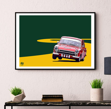 Ford Lotus Cortina print - Fueled.art