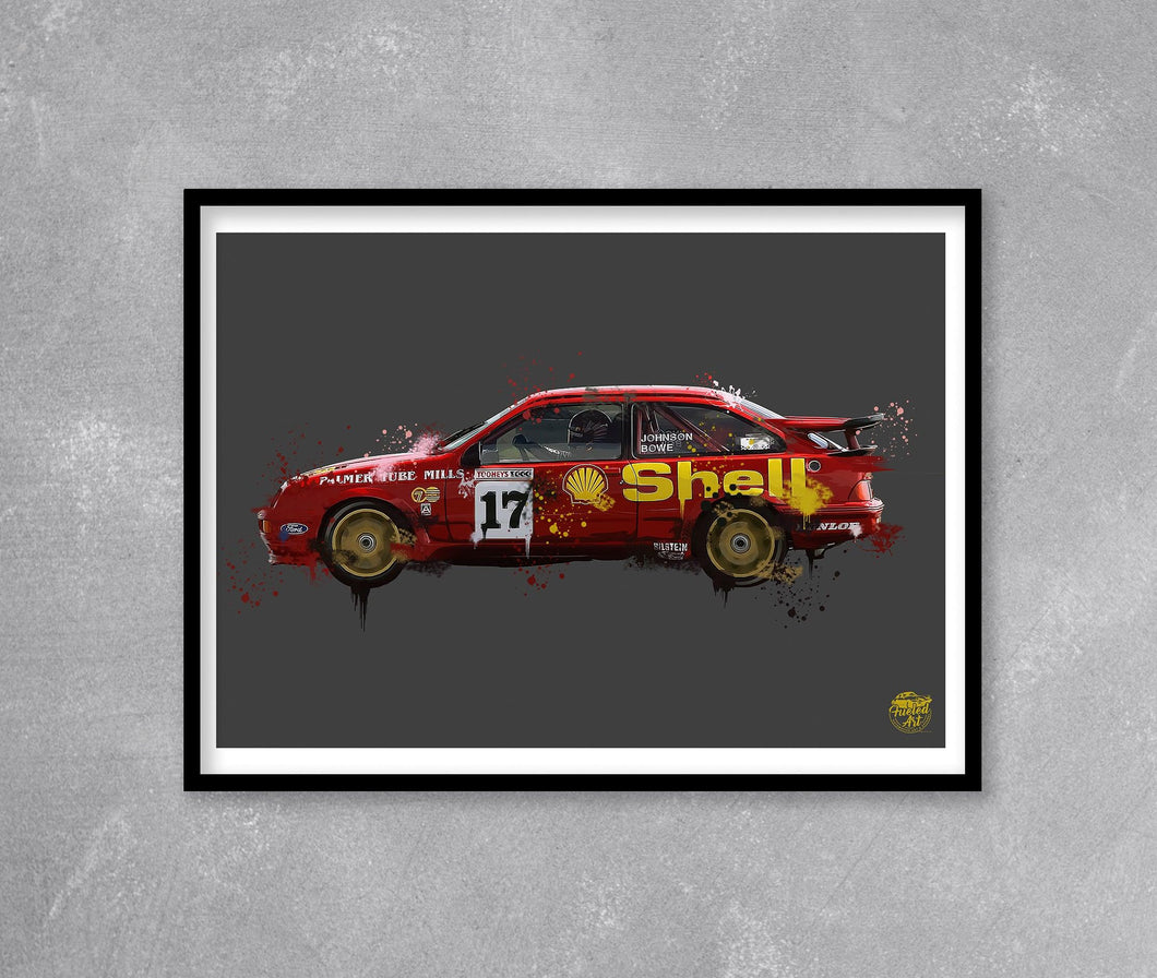 Ford Sierra RS500 Cosworth - Dick Johnson Racing Print - Fueled.art