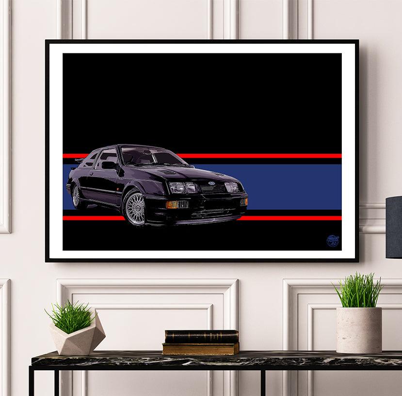 Ford Sierra RS500 Cosworth print - Fueled.art