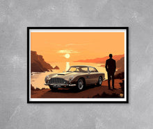 Charger l&#39;image dans la visionneuse de la galerie,James Bond Aston Martin DB5 print - Fueled.art
