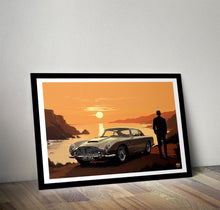 画像をギャラリービューアに読み込む, James Bond Aston Martin DB5 print - Fueled.art

