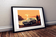 Load image into Gallery viewer, James Bond Aston Martin DB5 print - Fueled.art
