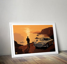 Cargar imagen en el visor de la galería, James Bond Aston Martin DB5 print - Fueled.art
