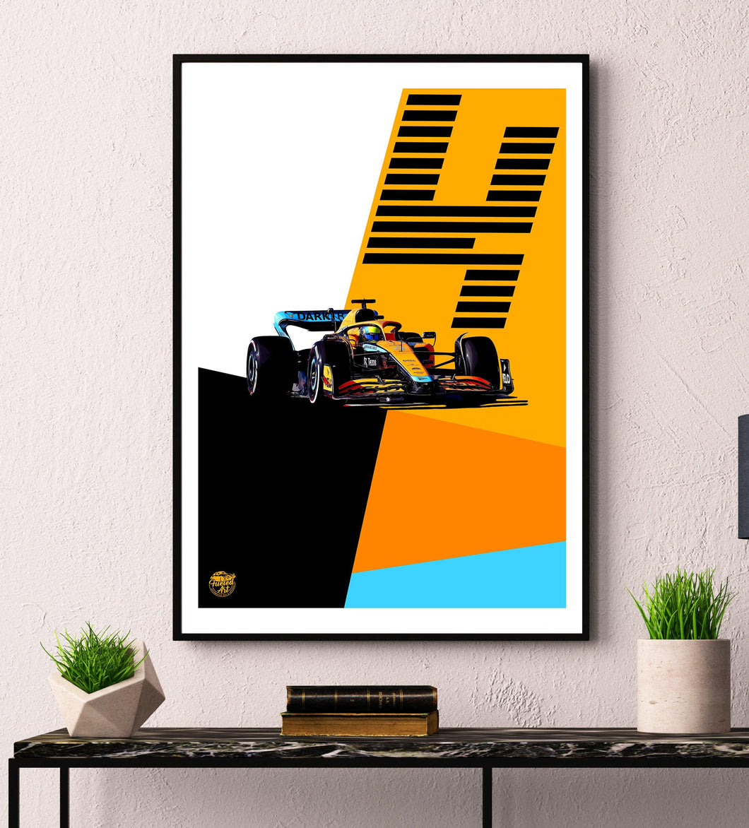 Lando Norris 2022 McLaren F1 Print - Fueled.art