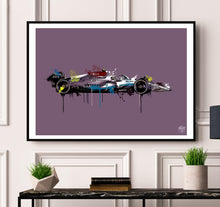Cargar imagen en el visor de la galería, Lewis Hamilton 2022 Mercedes F1 Print - Fueled.art
