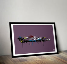 Carica l&#39;immagine nel visualizzatore di Gallery, Lewis Hamilton 2022 Mercedes F1 Print - Fueled.art
