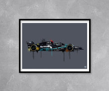 Charger l&#39;image dans la visionneuse de la galerie,Lewis Hamilton 2023 Mercedes F1 Print - Fueled.art
