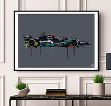 Cargar imagen en el visor de la galería, Lewis Hamilton 2023 Mercedes F1 Print - Fueled.art
