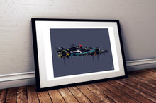 画像をギャラリービューアに読み込む, Lewis Hamilton 2023 Mercedes F1 Print - Fueled.art
