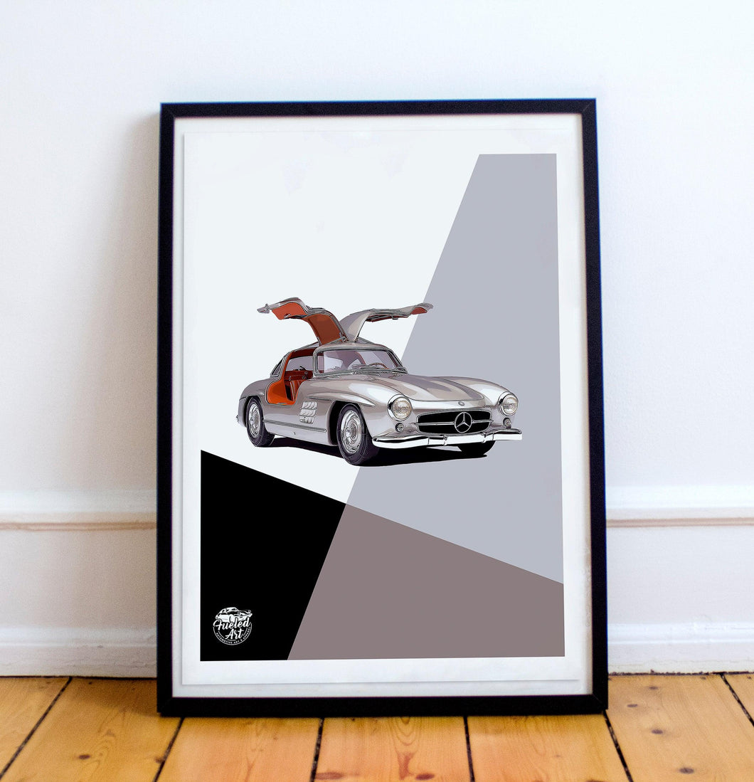 Mercedes-Benz 300SL Gullwing print - Fueled.art