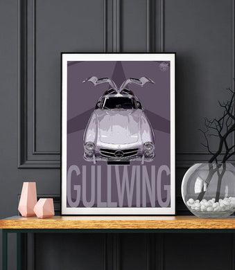 Mercedes-Benz 300SL Gullwing print - Fueled.art