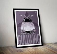 Load image into Gallery viewer, Mercedes-Benz 300SL Gullwing print - Fueled.art
