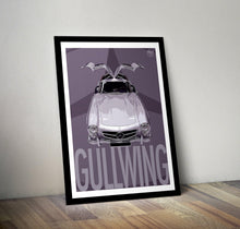 Lade das Bild in den Galerie-Viewer, Mercedes-Benz 300SL Gullwing print - Fueled.art
