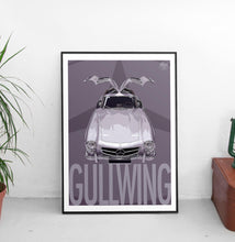 Load image into Gallery viewer, Mercedes-Benz 300SL Gullwing print - Fueled.art
