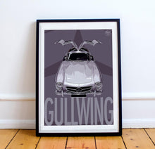 Load image into Gallery viewer, Mercedes-Benz 300SL Gullwing print - Fueled.art
